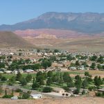 View of Hurricane Utah homes and mountains