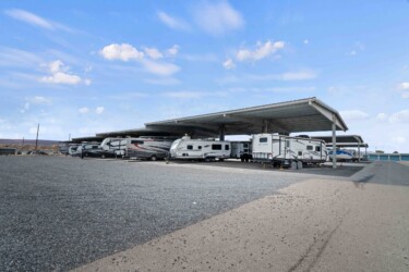 covered RV storage at Max Storage in Hurricane, UT