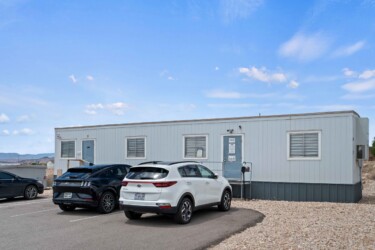 outside the storage office at Max Storage in Hurricane, UT