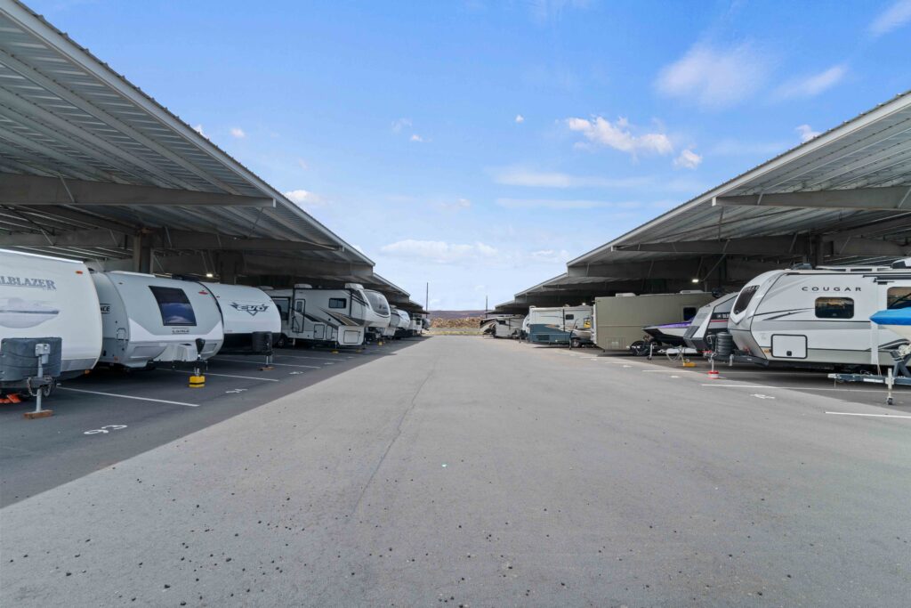 covered RV storage at Max Storage in Hurricane, UT